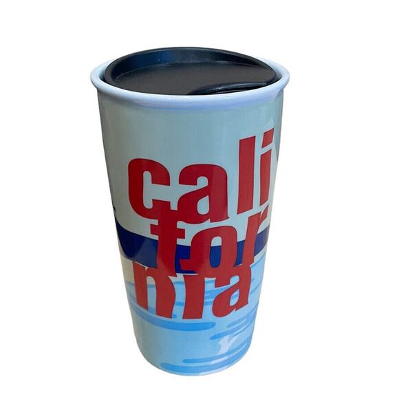 Starbucks California Beach Ceramic Local Traveler Tumbler Coffee Mug 12oz 2017 - Picture 1 of 8